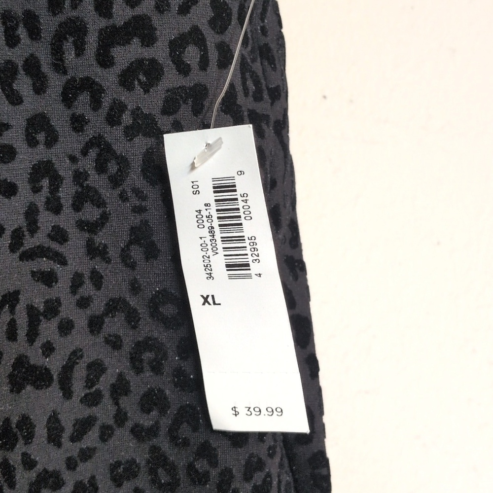 Old Navy Stevie Pants Size XL NWT, Black Velvet Leopard Print - Picture 5 of 9